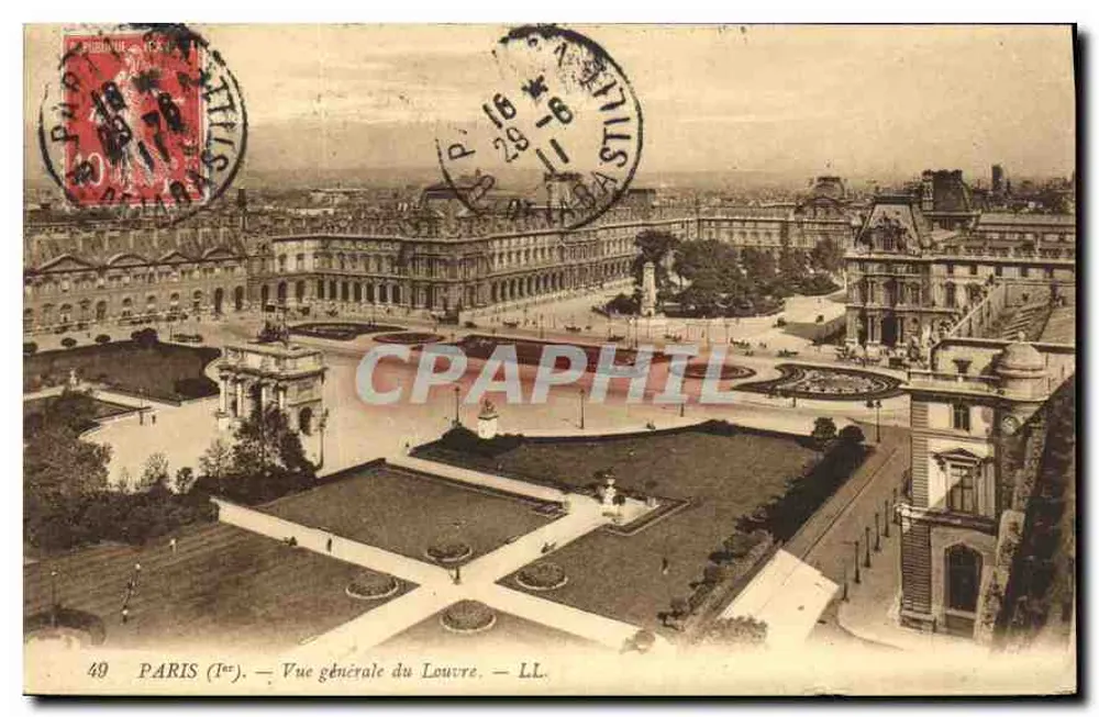 PARIS (1er) — Visão geral do Louvre — LL. n°49 - Frente