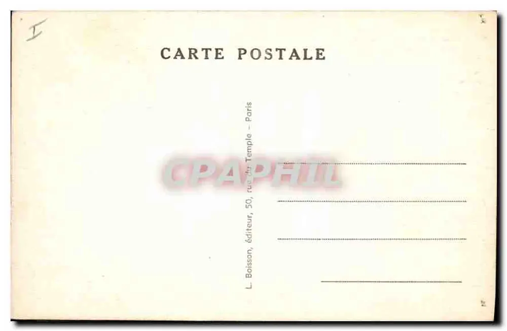 Paris (1er) — Praça da Concórdia e Coluna Vendôme — L. Boisson, editor, 50, rue du Temple, Paris - Verso