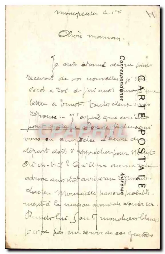 Paris (1er arrt) - Le Jardin des Tuileries - Allgemeine Ansicht — Brown & Caisers, n°181 - Rückseite