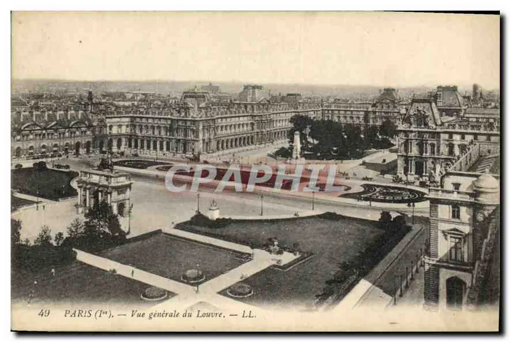 Paris (1er) — Vista geral do Louvre — LL. n° 49 - Frente