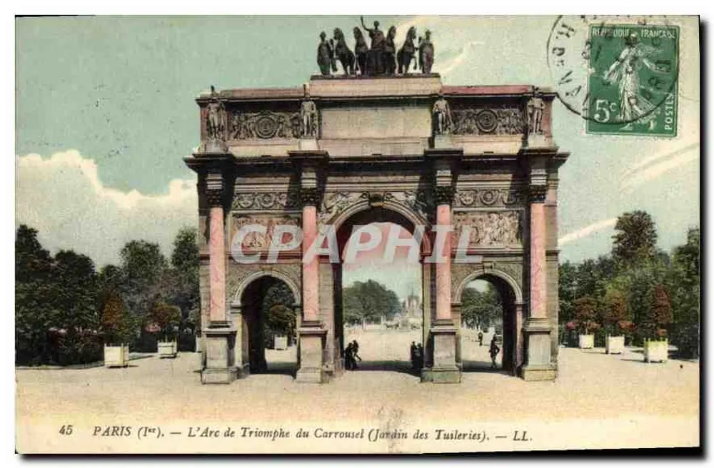 PARIS (1er) — Der Arc de Triomphe du Carrousel (Jardin des Tuileries) — LL. - Vorderseite