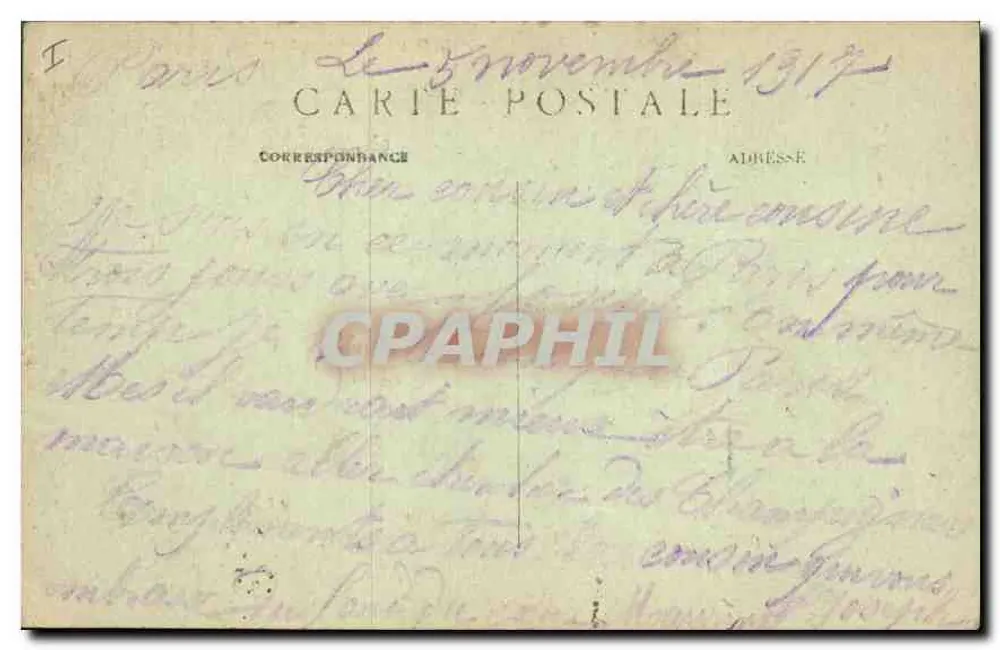 Paris — Handelsgericht, Palast der Justiz und Conciergerie — Verlag J.H. - Rückseite