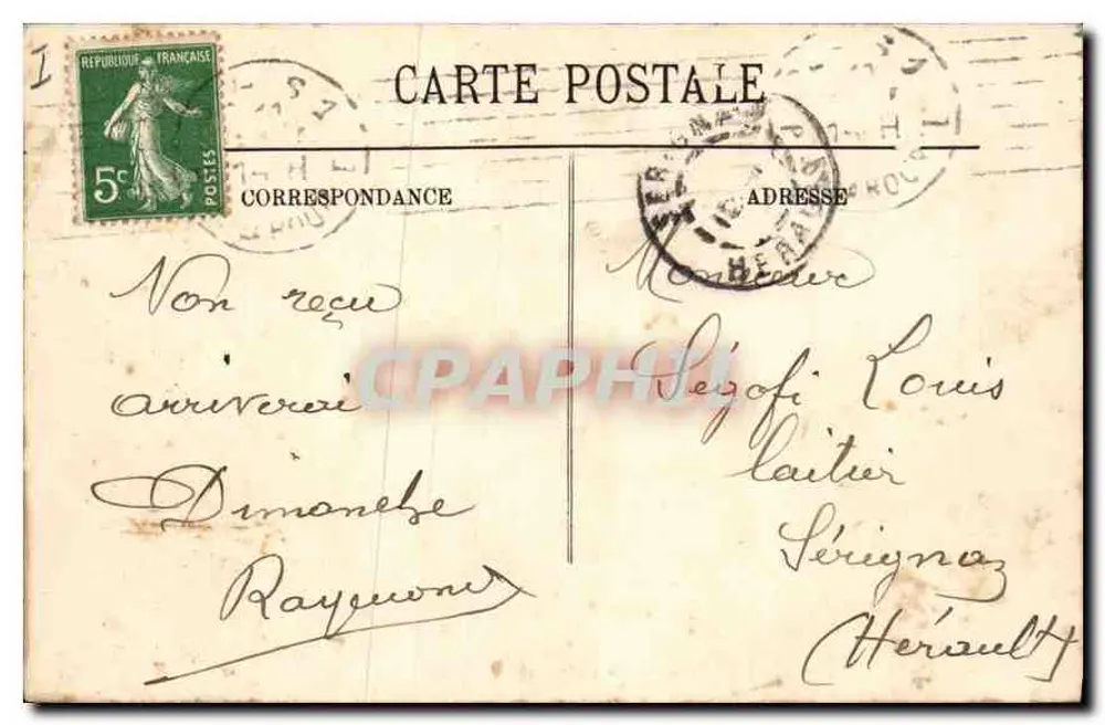 Paris (1er) — O Arco do Triunfo do Carrousel — L.L. n°45 - Verso