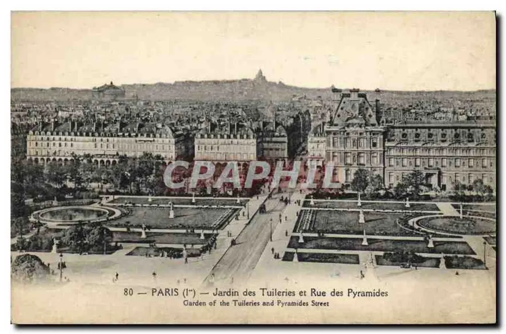 Jardin des Tuileries und Rue des Pyramides — Paris (1er) — Nr. 80 - Vorderseite
