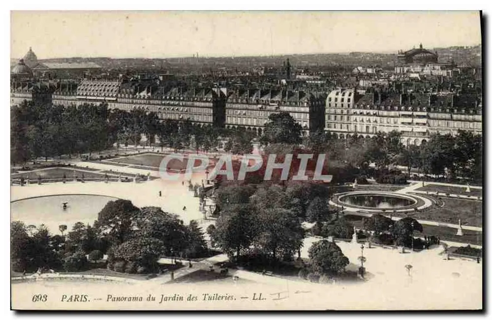 Paris — Panorama des Jardins des Tuileries — LL. n° 693 - Vorderseite