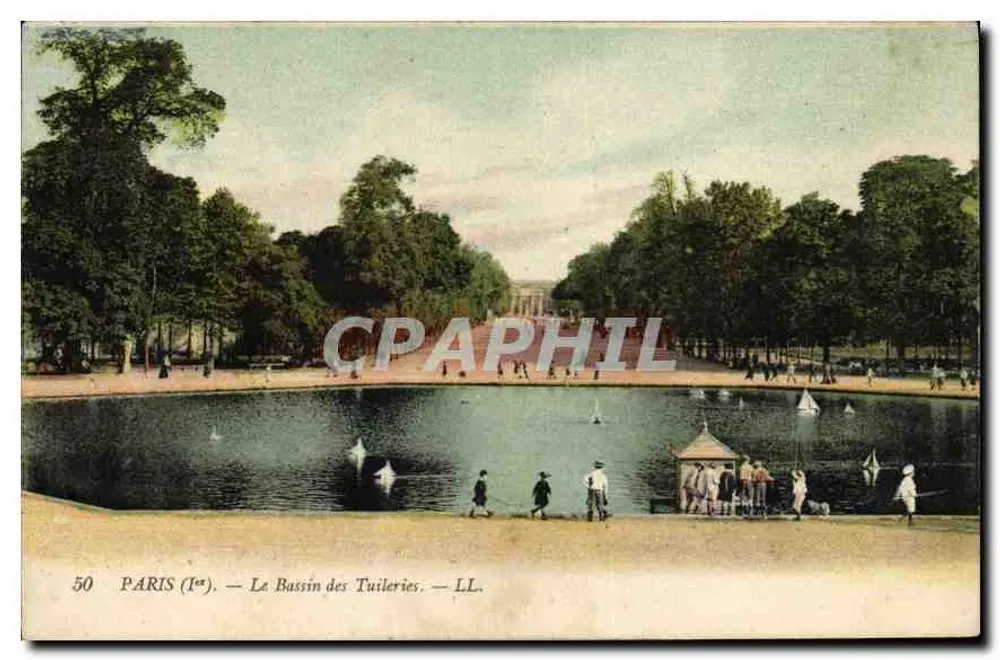 PARIS (1er) — Le Bassin des Tuileries — LL. - Recto