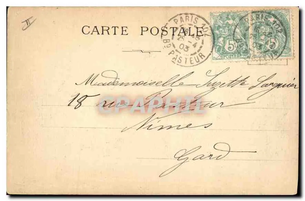 Paris — Rue de Rivoli — editor não visível - Verso