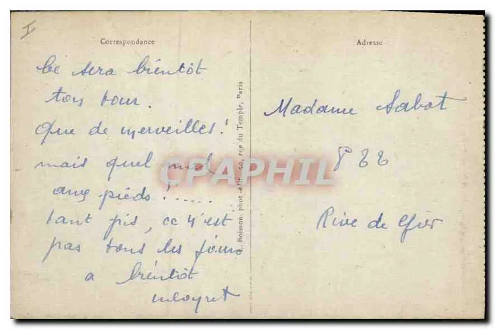 Paris (1er) — Handelsgericht, Palast der Gerechtigkeit und Conciergerie — Verlag J.H. - Rückseite
