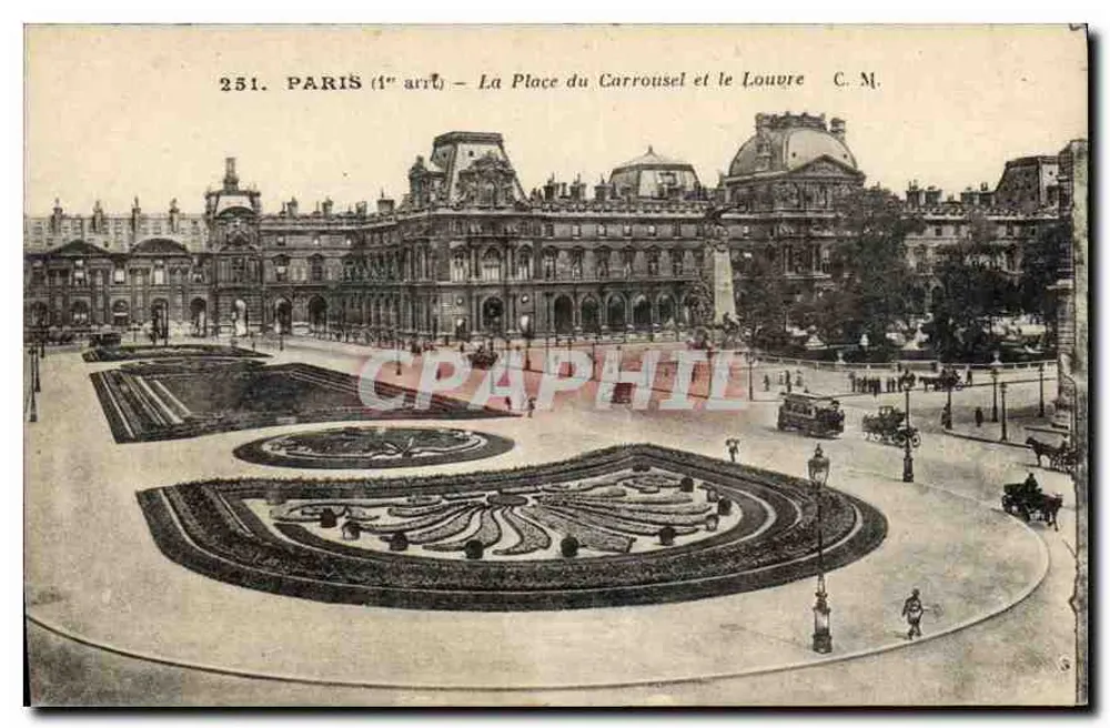 Paris (1. Arrondissement) — Place du Carrousel und das Louvre — C. M. n°251 - Vorderseite