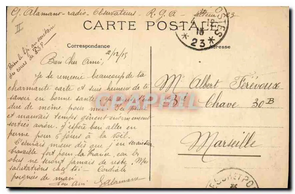 Paris (1er) — Jardim do Palácio-Royal — J. H. - Verso