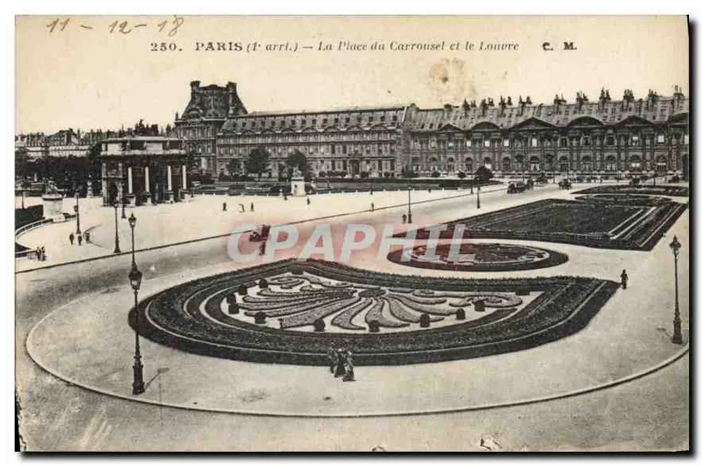 Paris (1. Arrondissement) — Place du Carrousel und das Louvre — C. M. n° 250 - Vorderseite