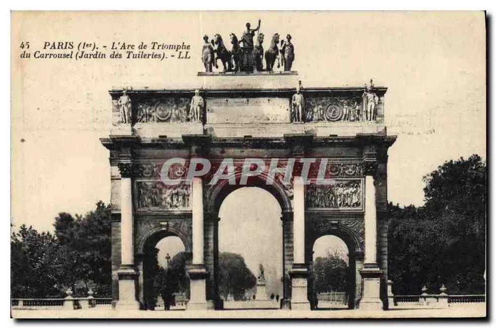 Paris (1. Arrondissement) - Der Arc de Triomphe du Carrousel (Jardin des Tuileries) - LL - Vorderseite