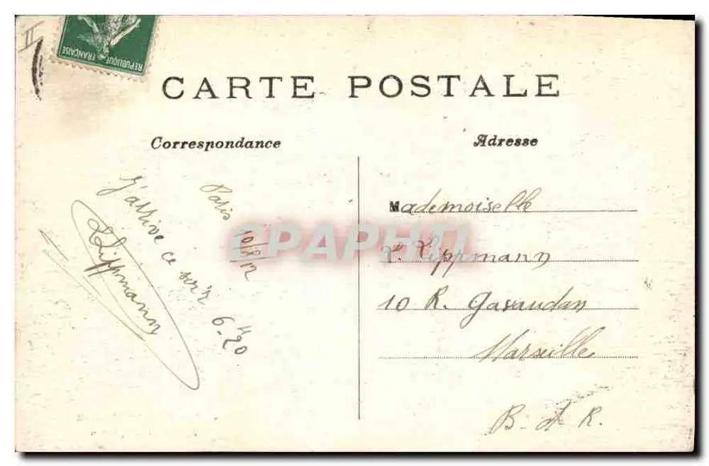 Igreja de São Agostinho — Paris (8º arrondissement) — Editor: C. JUNAL DE COMÈS, n° 654 - Verso