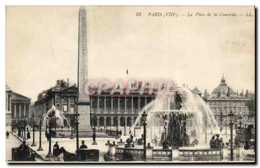 Paris (VIIIe) — A Praça da Concorde — LL. - Frente
