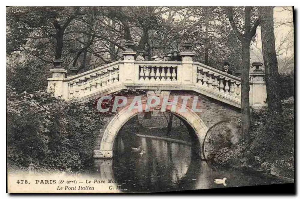 Paris (8. Arrondissement) — Der Parc Monceau — Die italienische Brücke — C. M. - Vorderseite