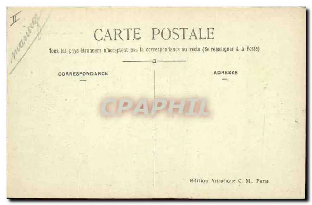 Paris (8e arrt) — Église de la Madeleine et Statue de Jules Simon — Édition Artistique C. M. - Verso