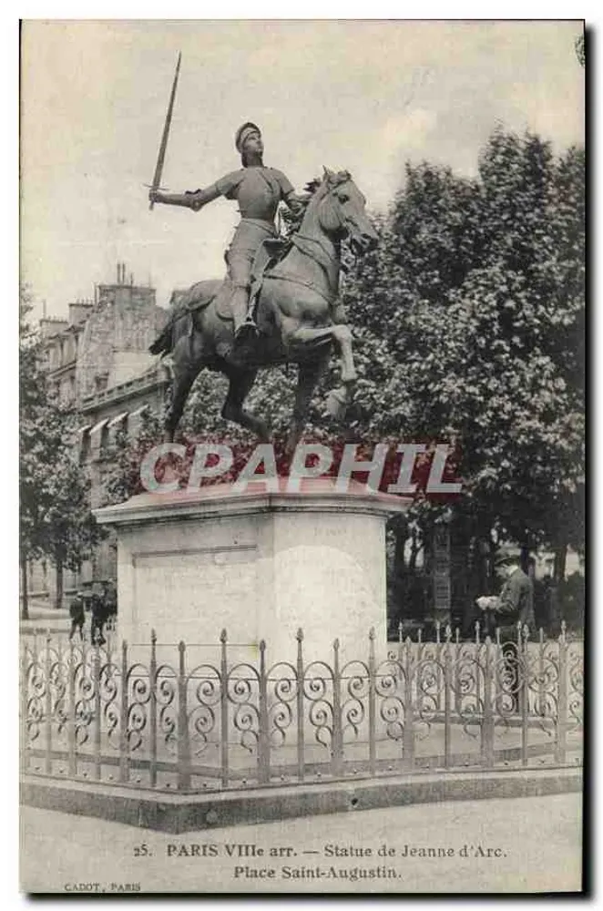 Statue der Jeanne d'Arc — Place Saint-Augustin — Cadot, Paris - Vorderseite