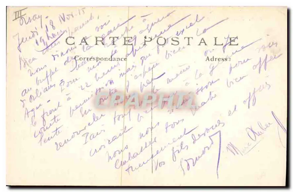 Paris (7. Arrondissement) — Die Gare d'Orléans, Quai d'Orsay — C.M. n°554 - Rückseite
