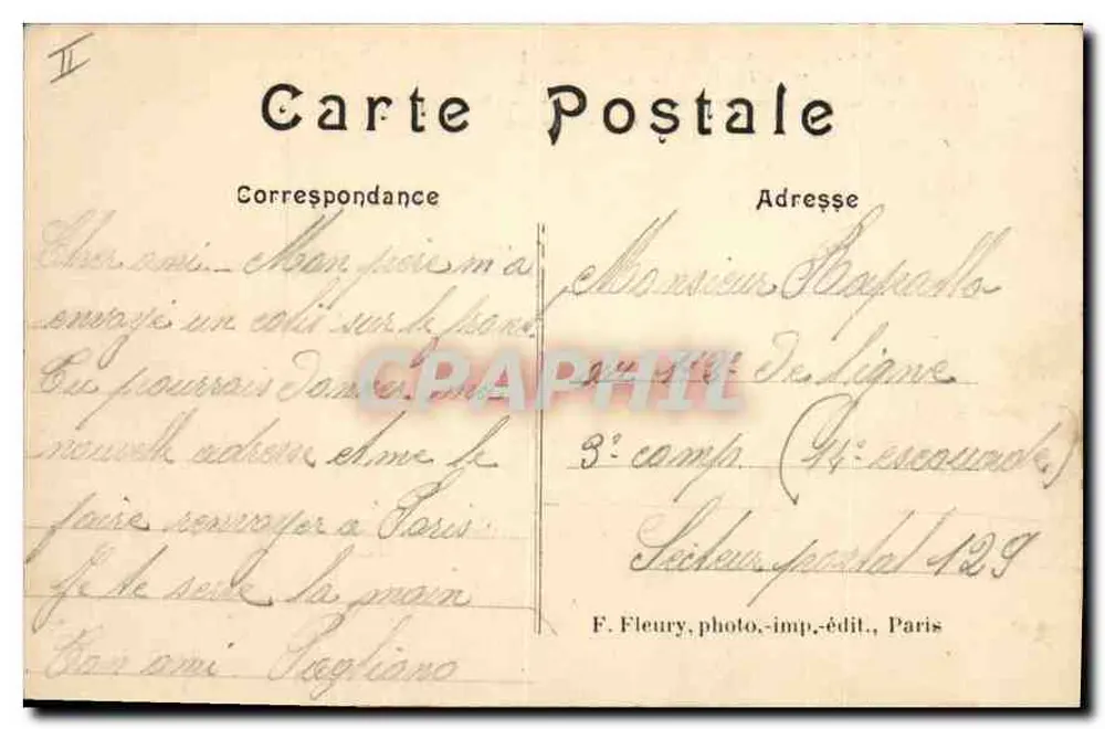 Paris (VIIe arrt) — Allgemeiner Blick auf die Militärakademie und Kriegsschule — S. F. PARIS - Rückseite