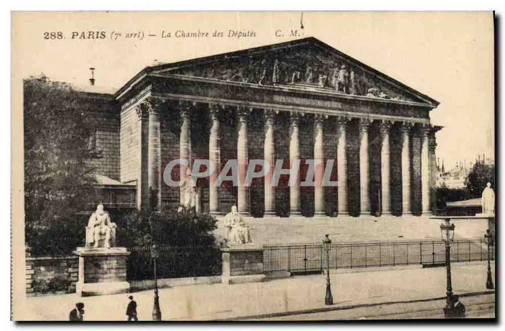 Paris (7º arrondissement) — A Câmara dos Deputados — C.M. n°288 - Frente