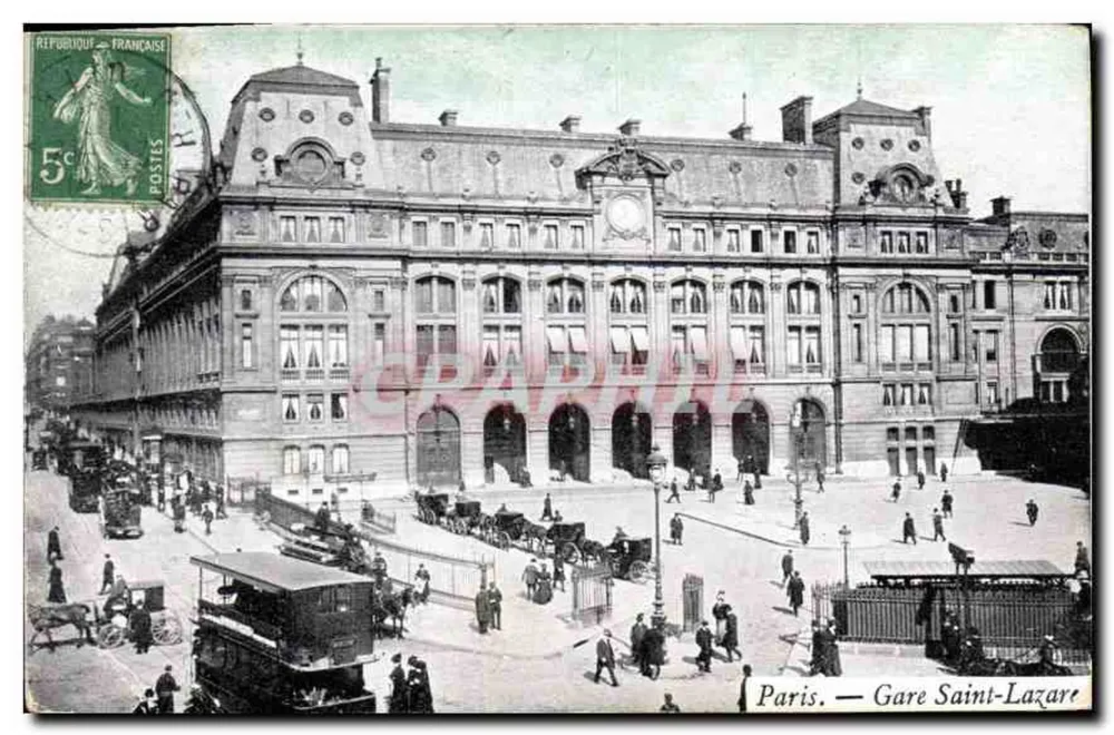 Parijs — Station Saint-Lazare — uitgever niet zichtbaar - Voorkant