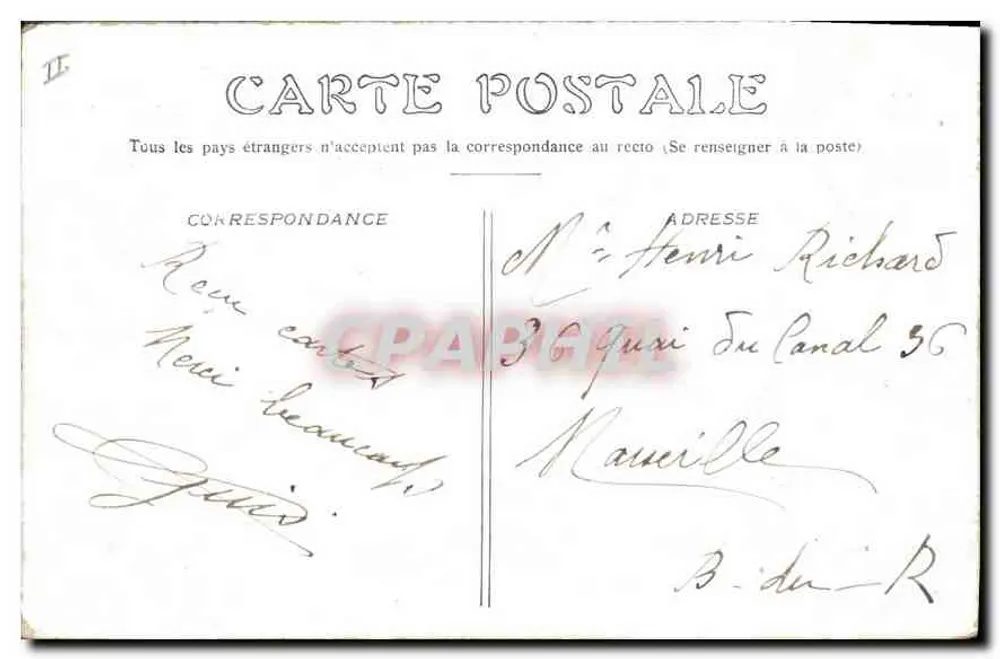 Parijs — Station Saint-Lazare — uitgever niet zichtbaar - Achterkant