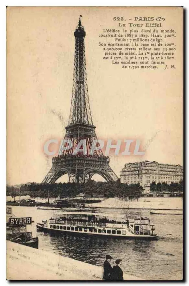 Paris (7e) — Torre Eiffel — A. Vague, Paris - Frente