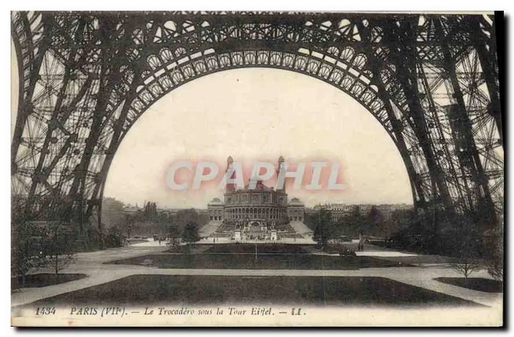 Paris (VIIe) — Der Trocadéro unter der Eiffelturm — I.F. — n° 1484 - Vorderseite