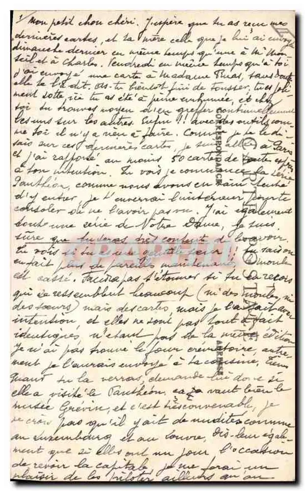 Paris (7. Arrondissement) — Ansicht der Rue Soufflot und des Panthéons — C. M. — Nr. 1520 - Rückseite