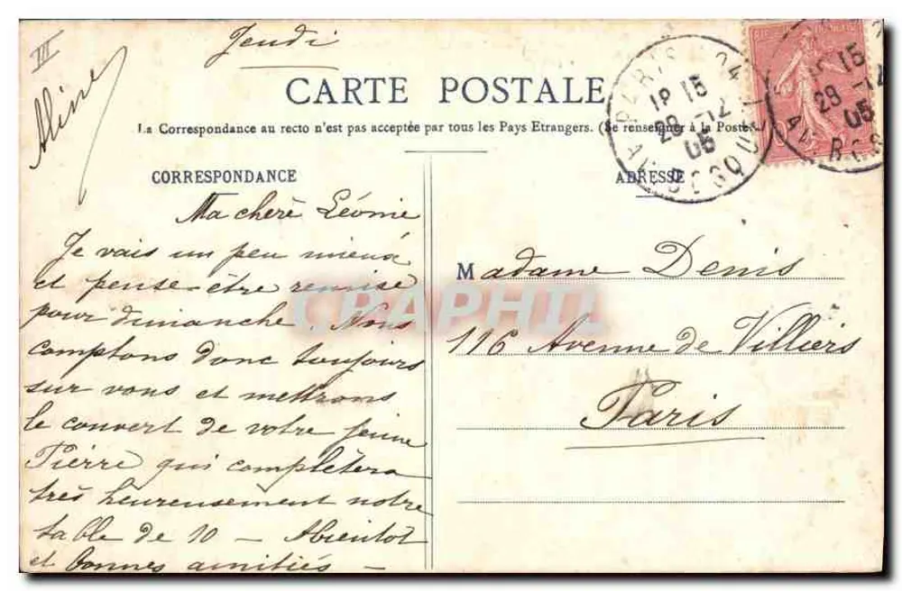 Paris — Allgemeiner Blick auf die Gare d'Orléans (VIIe) — G. I. n° 751 - Rückseite