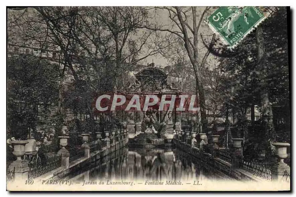 Paris (VIe) - Luxembourg-Garten - Fontäne Médicis - LL. - Vorderseite