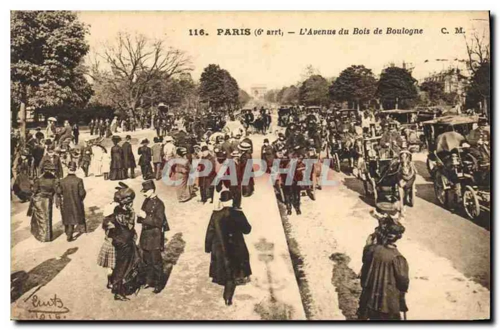 Paris (6. Arrondissement) — Die Avenue du Bois de Boulogne — C. M. — Verlag: Buots — N° 116 - Vorderseite