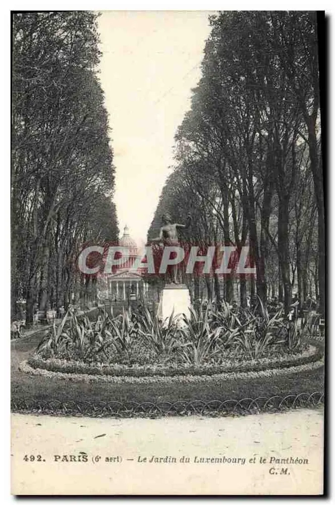 Paris (6. Arrondissement) — Der Luxembourg-Garten und der Panthéon — G.M. n°492 - Vorderseite
