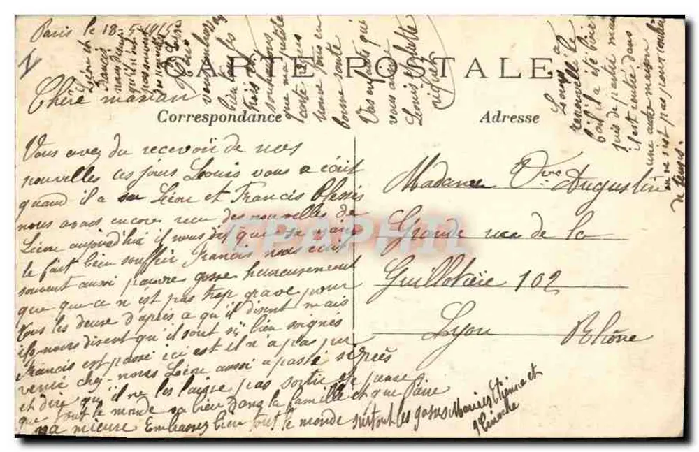 Fontaine Médicis — Paris — editor desconhecido, n° 530 - Verso