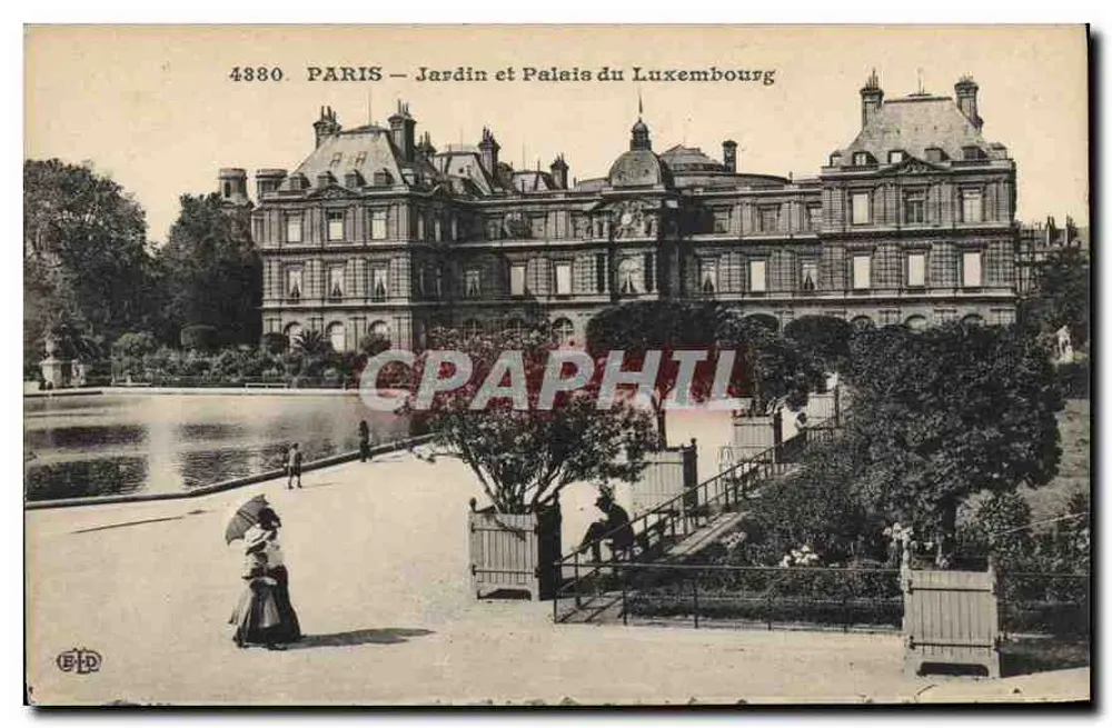 Paris — Garten und Palast des Luxembourg — Verleger B.D. n°4380 - Vorderseite