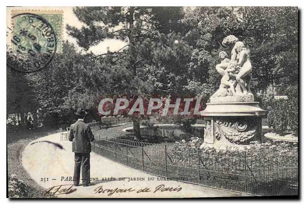 Paris — Allée des Luxembourg-Gartens — Hallo aus Paris - Vorderseite