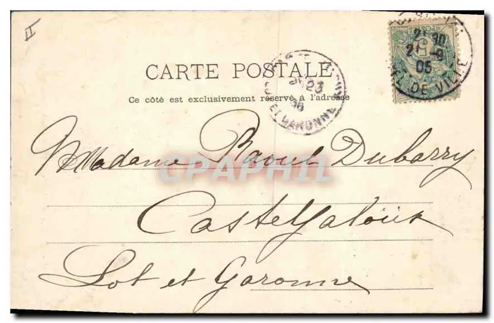Paris — Fontaine de Médicis (Jardin du Luxembourg) — P. Helmlinger & Cie, impr. Randé, n° 38 - Rückseite