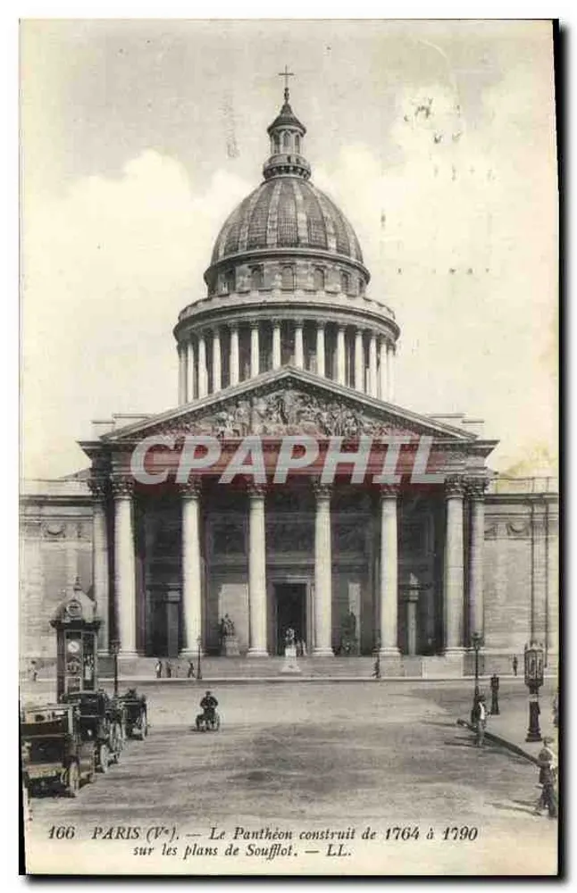 Paris — Der Panthéon, gebaut von 1764 bis 1790 nach den Plänen von Soufflot — LL. Nr. 1066 - Vorderseite