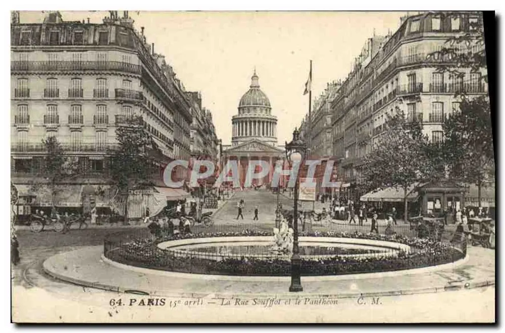 Paris 15. Arrondissement — Rue Soufflot und der Panthéon — C. M. - Vorderseite