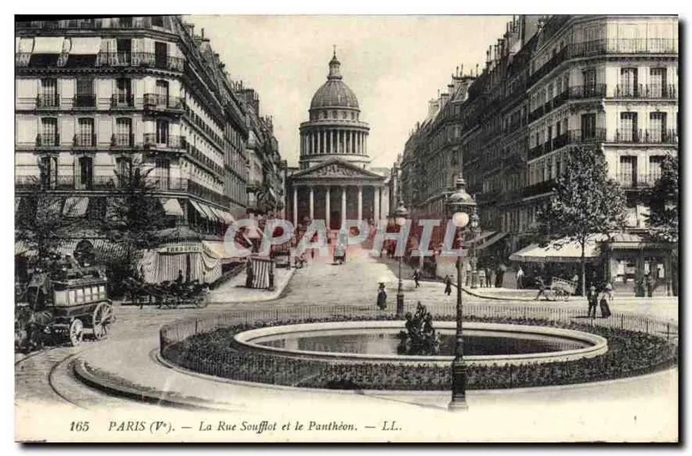 Paris (5. Arrondissement) — La Rue Soufflot und der Panthéon — LL. - Vorderseite