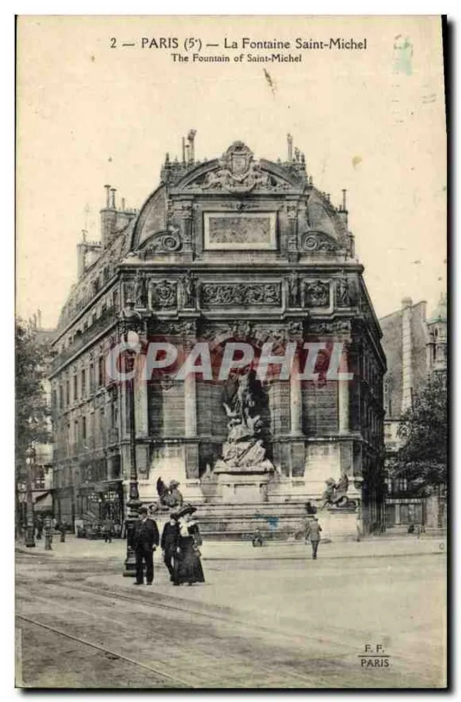 Parigi (5e) — La Fontaine Saint-Michel — E.F.P. Parigi - Recto
