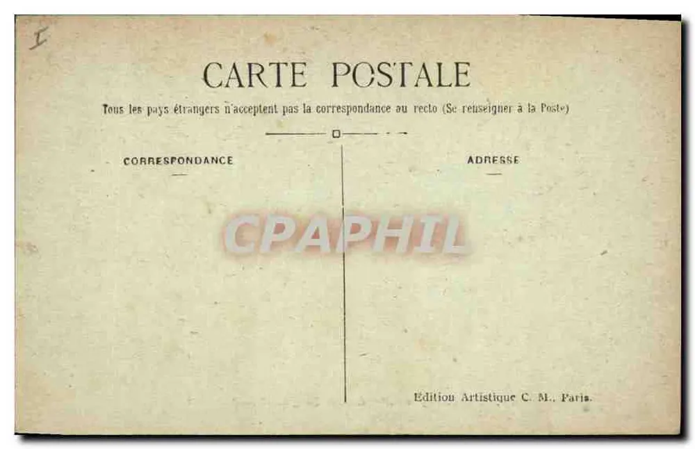Paris (5. Arrondissement) — Ansicht der Rue Soufflot und des Panthéons — C. M. - Rückseite