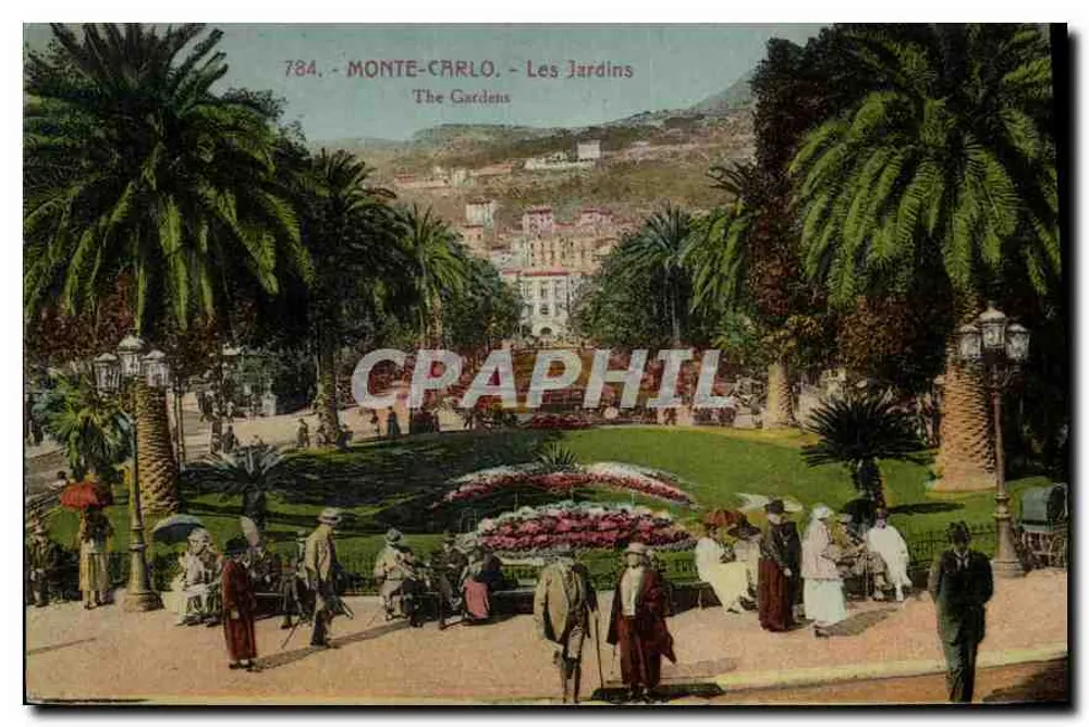 Monte-Carlo - Os Jardins — Edição Galletta, Nice, n°784 - Frente