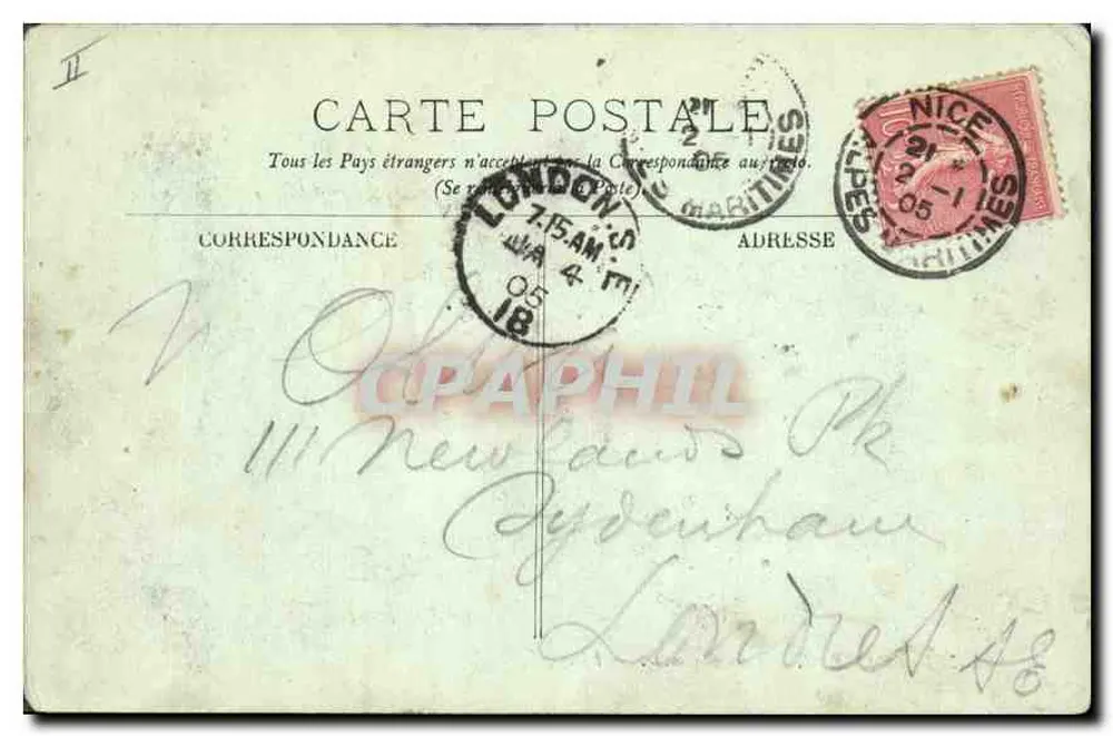 Monte-Carlo — La Condamine — éditeur LL. n° 355 - Verso
