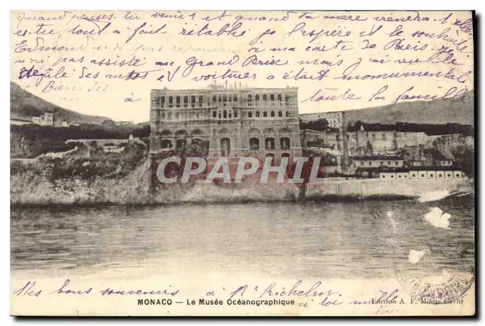 MONACO — Le Musée Océanographique — Édition A. F. Monegat - Frente