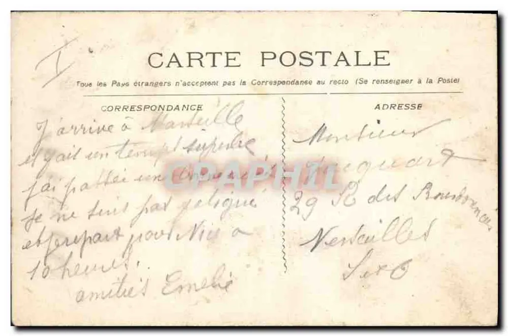 MARSEILLE - La Joliette. Der Embarkationssteig. L. - 882 - Rückseite