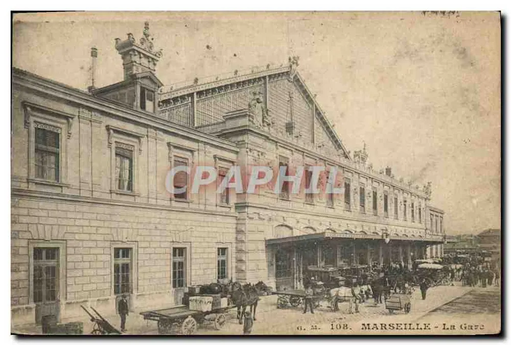 Marseille - Gara - G.M. 108 - wydawca G.M. - Awers