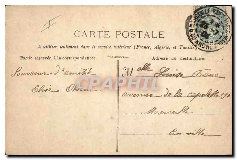 Marseille - Gara - G.M. 108 - wydawca G.M. - Rewers