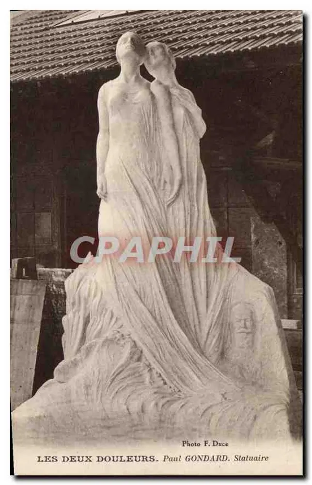 Las Dos Dolorosas — escultura de Paul Gondard — Foto F. Duce - Anverso