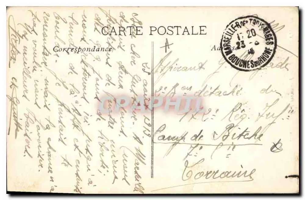 Marselha — Monumento Puget — M.M. (editor) - Verso